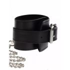 Широкий нашийник з наручниками та ланцюгом Taboom Luxury Bondage Essentials, чорний вид 9