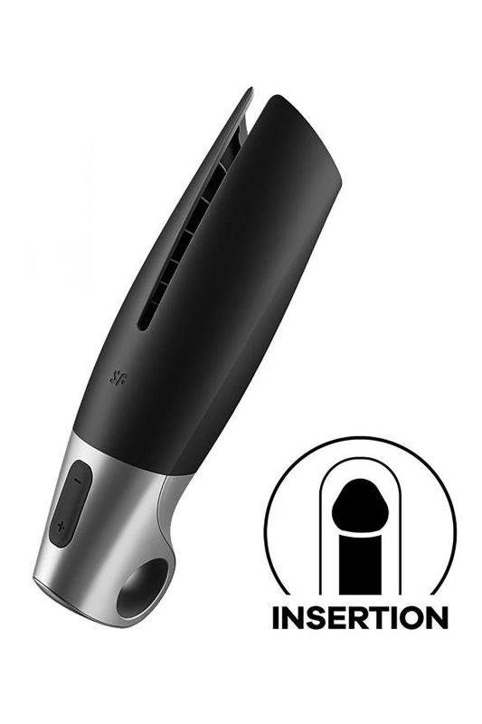 Смарт-мастурбатор Satisfyer Power Masturbator для використання на верхній половині пеніса, чорний вид 3