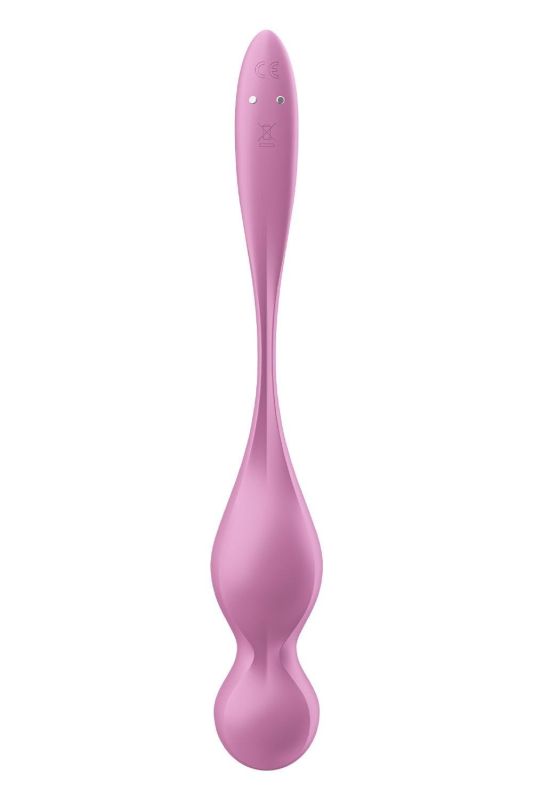 Смарт-кульки Кегеля Satisfyer Love Birds 1 з вібрацією, рожеві вид 6