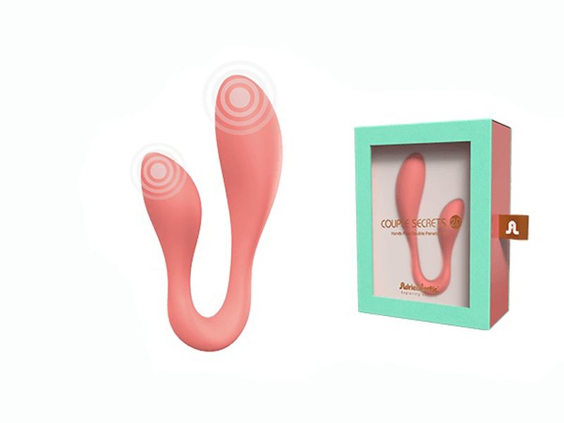 Смарт-стимулятор Adrien Lastic Couple Secrets II + APP для клітора та точки G, кораловий вид 7