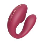 Вибратор для пар вакуумный BeYourLover Talia с пультом управления, бордовый. вид 4
