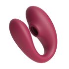 Вібратор для пар вакуумний BeYourLover Talia з пультом керування, бордовий вид 2