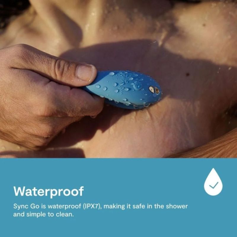 Смарт-вибратор для пар We-Vibe Sync Go Turquoise, голубой вид 12