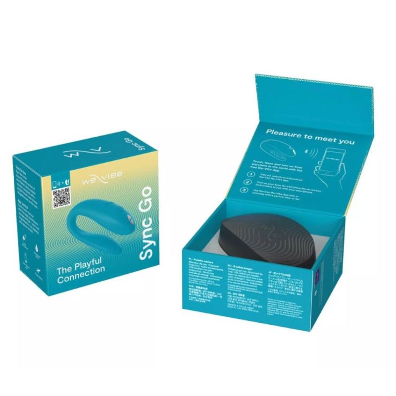 Смарт-вибратор для пар We-Vibe Sync Go Turquoise, голубой вид 15