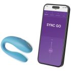Смарт-вибратор для пар We-Vibe Sync Go Turquoise, голубой вид 3