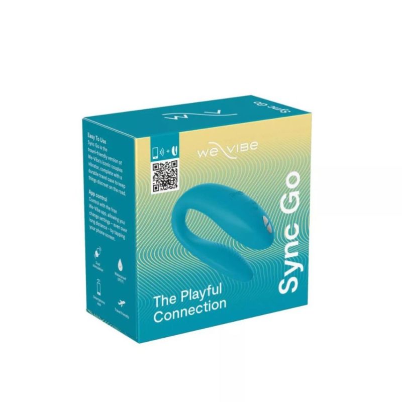 Смарт-вибратор для пар We-Vibe Sync Go Turquoise, голубой вид 16
