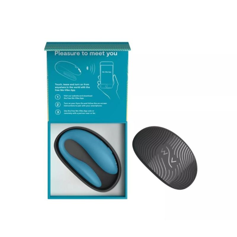 Смарт-вибратор для пар We-Vibe Sync Go Turquoise, голубой вид 14