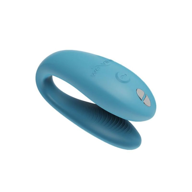 Смарт-вибратор для пар We-Vibe Sync Go Turquoise, голубой вид 6