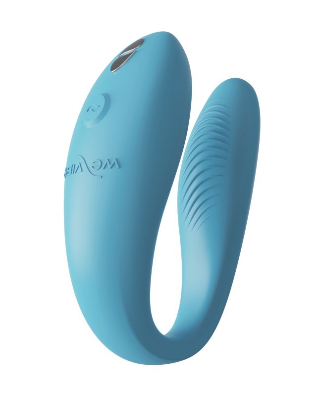 Смарт-вибратор для пар We-Vibe Sync Go Turquoise, голубой вид 4