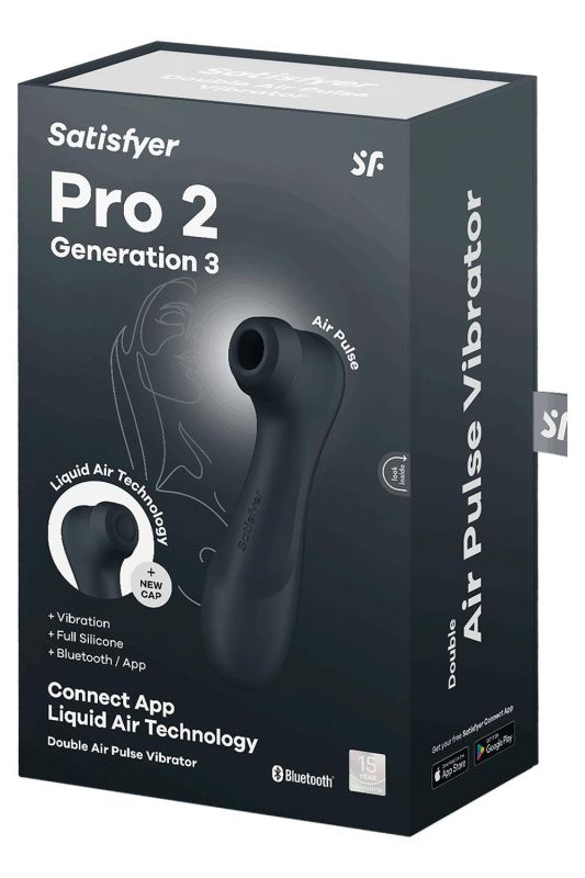 Смарт-вібратор із ефектом пульсації Satisfyer Pro 2 Generation 3 чорний вид 9