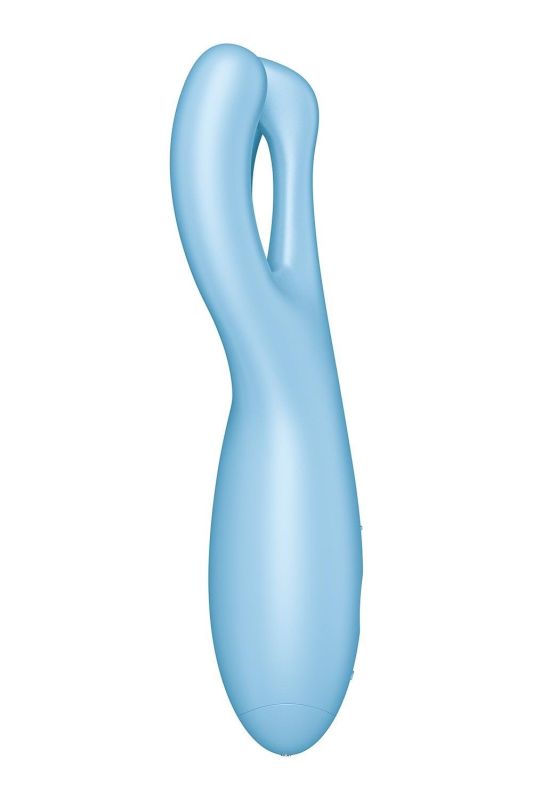 Смарт-вібратор потрійний для клітора Satisfyer Threesome 4 блакитний вид 7