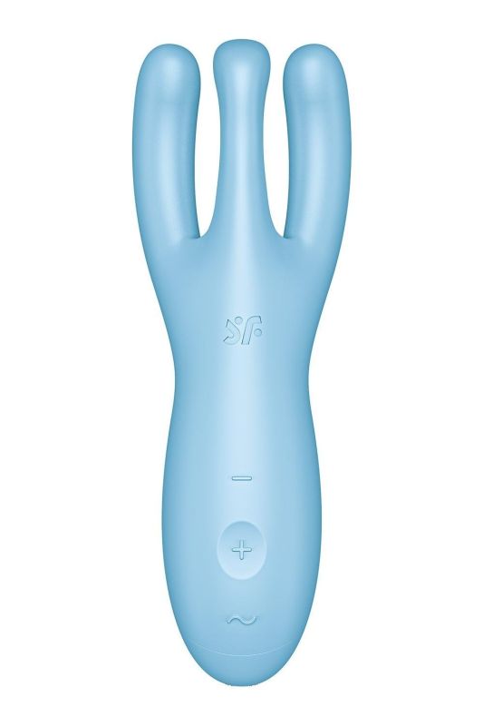 Смарт-вібратор потрійний для клітора Satisfyer Threesome 4 блакитний вид 8