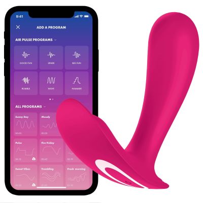 Смарт-вібратор у трусики з двома моторами Satisfyer Top Secret для точки G та клітора, рожевий