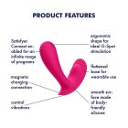 Смарт-вібратор у трусики з двома моторами Satisfyer Top Secret для точки G та клітора, рожевий вид 3