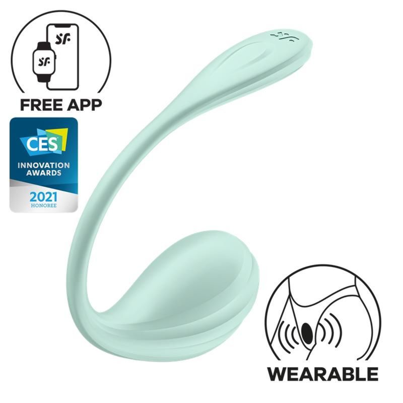 Смарт вібро-яйце Satisfyer Smooth Petal, м'ятний вид 6