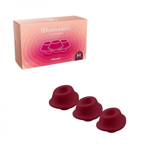 Змінні насадки на Womanizer Premium 2 та Classic 2, бордові, розмір М вид 4