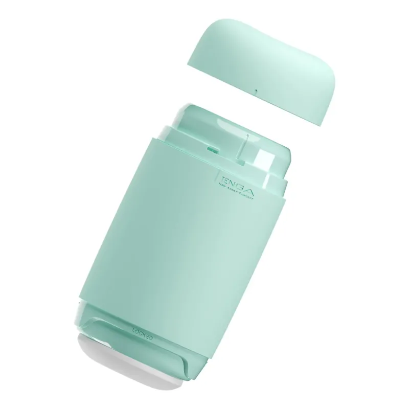 Мастурбатор нереалістичний Tenga Puffy Mint Green, рельєфний, м'ятний вид 3
