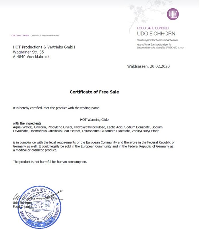 Зігріваючий лубрикант на водній основі HOT WARMING Glide, 30 мл вид 4