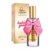 Зігріваюча масажна олія для поцілунків Bijoux Light My Fire з ароматом і смаком полуничної жуйки