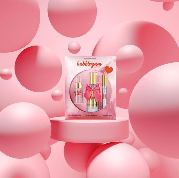 Зігріваюча масажна олія для поцілунків Bijoux Light My Fire з ароматом і смаком полуничної жуйки вид 5