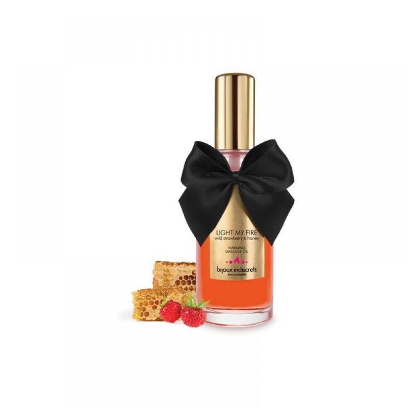 Согревающее массажное масло Bijoux LIGHT MY FIRE земляника и мед вид 3