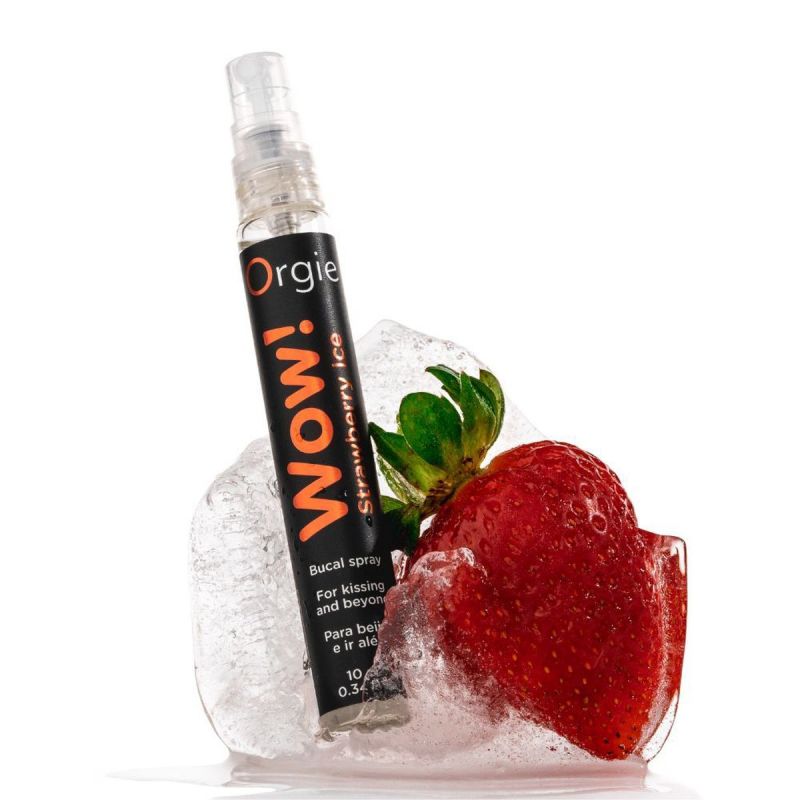 Спрей для орального сексу Orgie "WOW" Strawberry Ice з ментолом та смаком полуниці, 10 мл вид 3