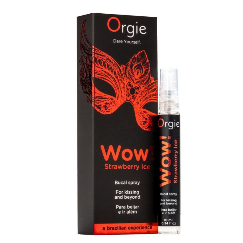 Спрей для орального сексу Orgie "WOW" Strawberry Ice з ментолом та смаком полуниці, 10 мл вид 2