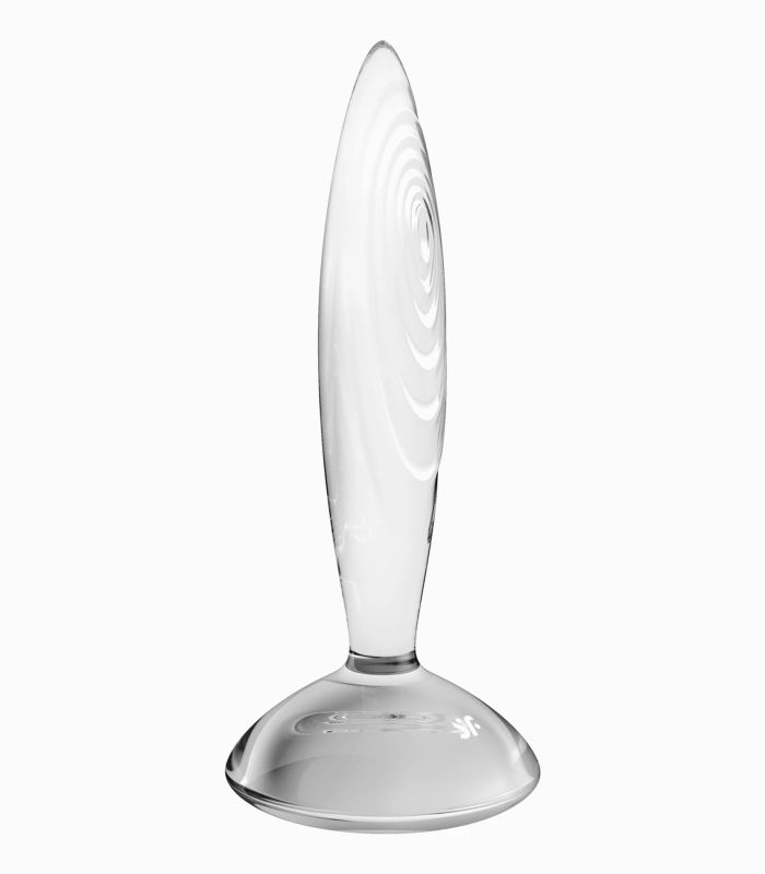 Скляна анальна пробка Satisfyer Sparkling Crystal прозора вид 3