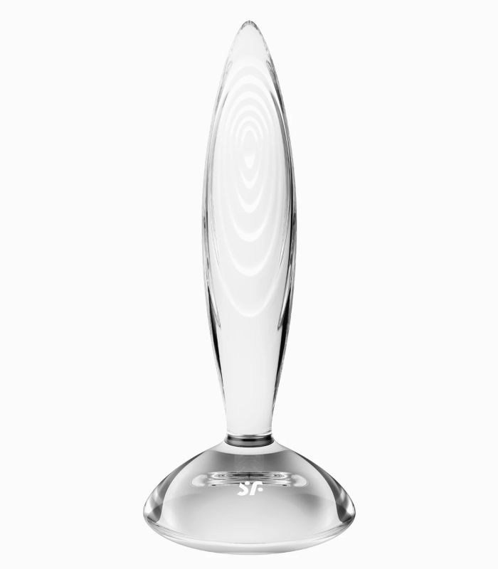 Скляна анальна пробка Satisfyer Sparkling Crystal прозора вид 4
