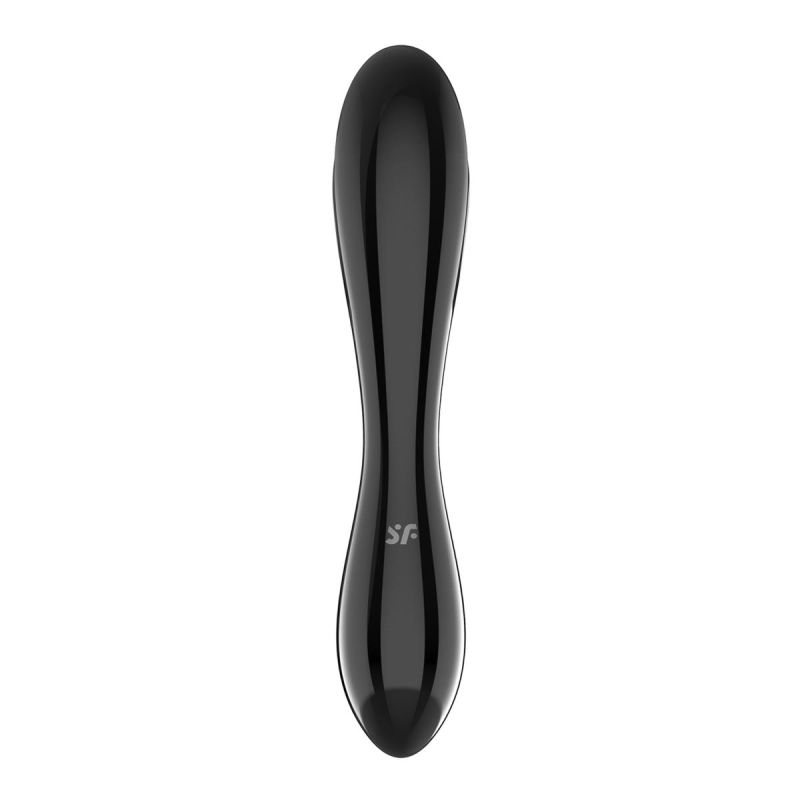 Скляний подвійний фалоімітатор Satisfyer Dazzling Crystal 1 для точки G чорний вид 5