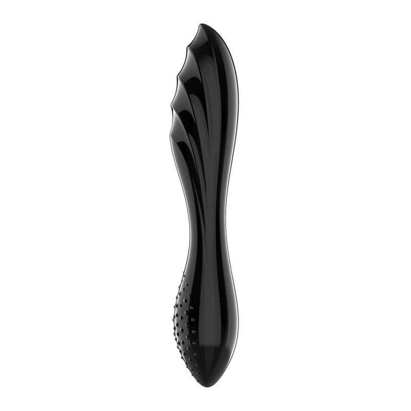 Скляний подвійний фалоімітатор Satisfyer Dazzling Crystal 1 для точки G чорний вид 3