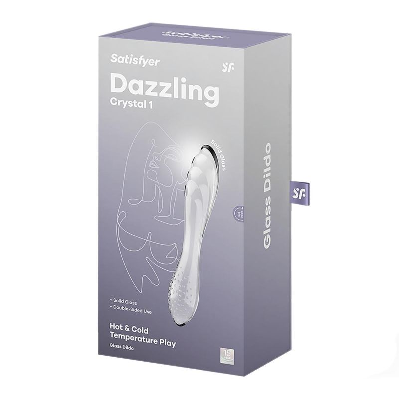 Скляний фалоімітатор Satisfyer Dazzling Crystal 1 Transparent прозорий вид 10