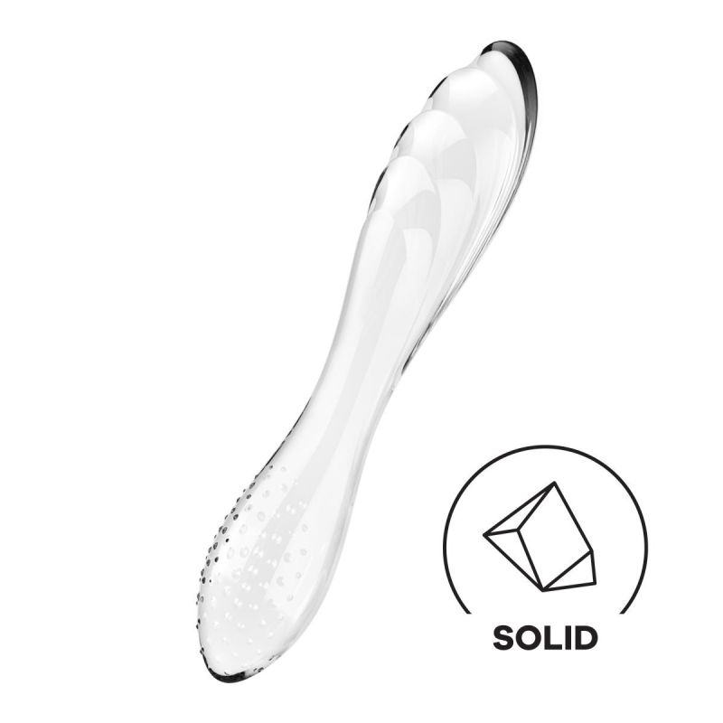 Скляний фалоімітатор Satisfyer Dazzling Crystal 1 Transparent прозорий вид 3