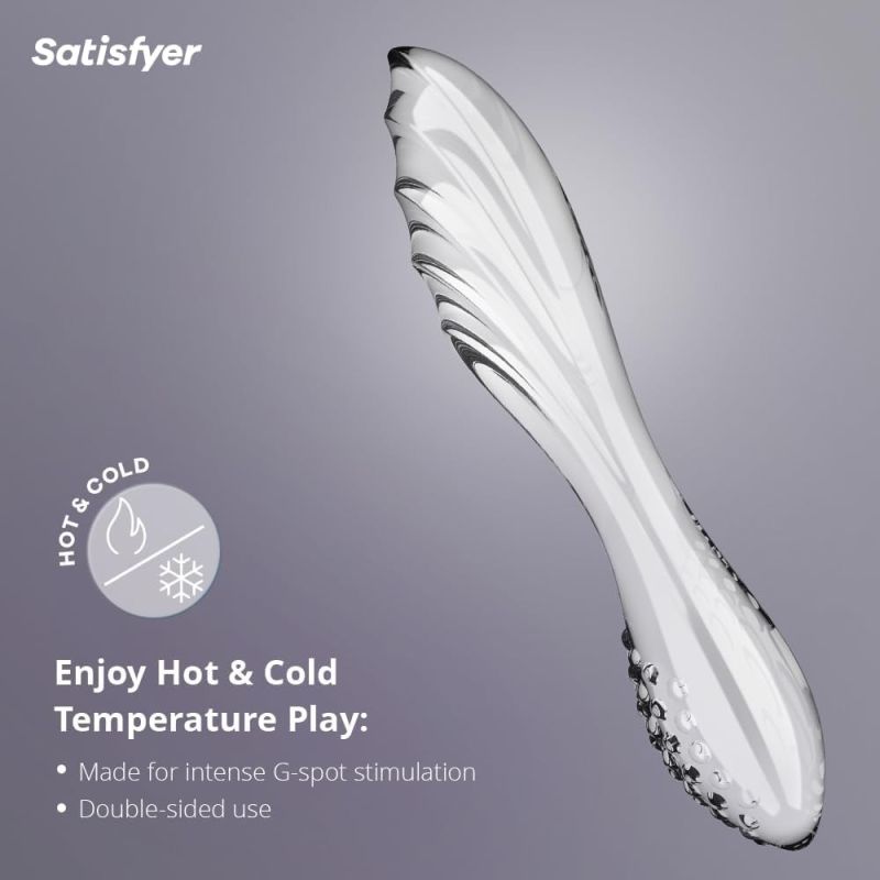 Скляний фалоімітатор Satisfyer Dazzling Crystal 1 Transparent прозорий вид 7