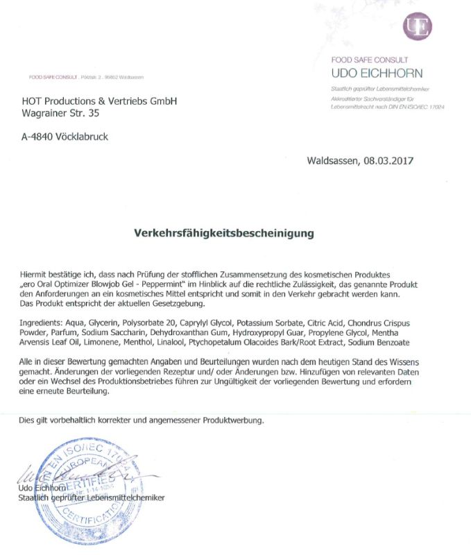 Стимулирующий оральный гель Oral Optimizer Blowjob Gel Pepermint, 50 мл вид 3