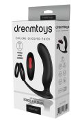 Стимулятор для простаты Dream Тoys Еssentials Remote P-Pleaser с петлей на мошонку, черный