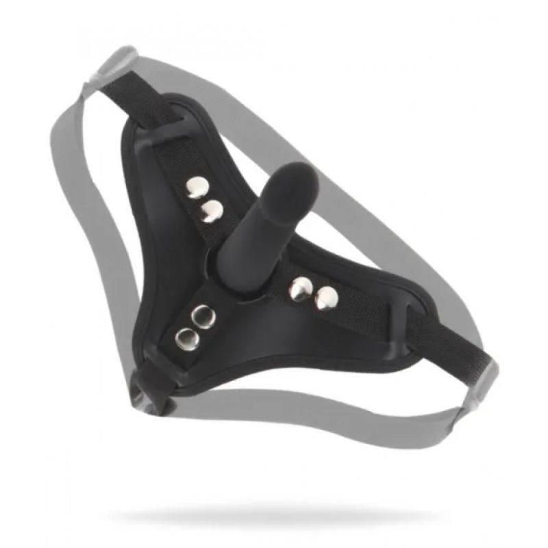 Страпон на ременях Taboom Luxury Bondage Essentials з кільцевим кріпленням, чорний, S вид 7