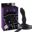 Страпон рельєфний Chisa R.G.B Sex Harntss 5.9" Rumpy-Pumpy Strap-on, чорний