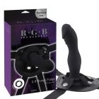 Страпон рельефный Chisa R.G.B Sex Harntss 5.9" Rumpy-Pumpy Strap-on, черный вид 2