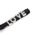 Кружевные стринги Star Night с декором стразами Love, черные, M вид 9