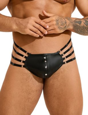 Стринги мужские черные STAR Night с регулирующими резинками по бокам, M