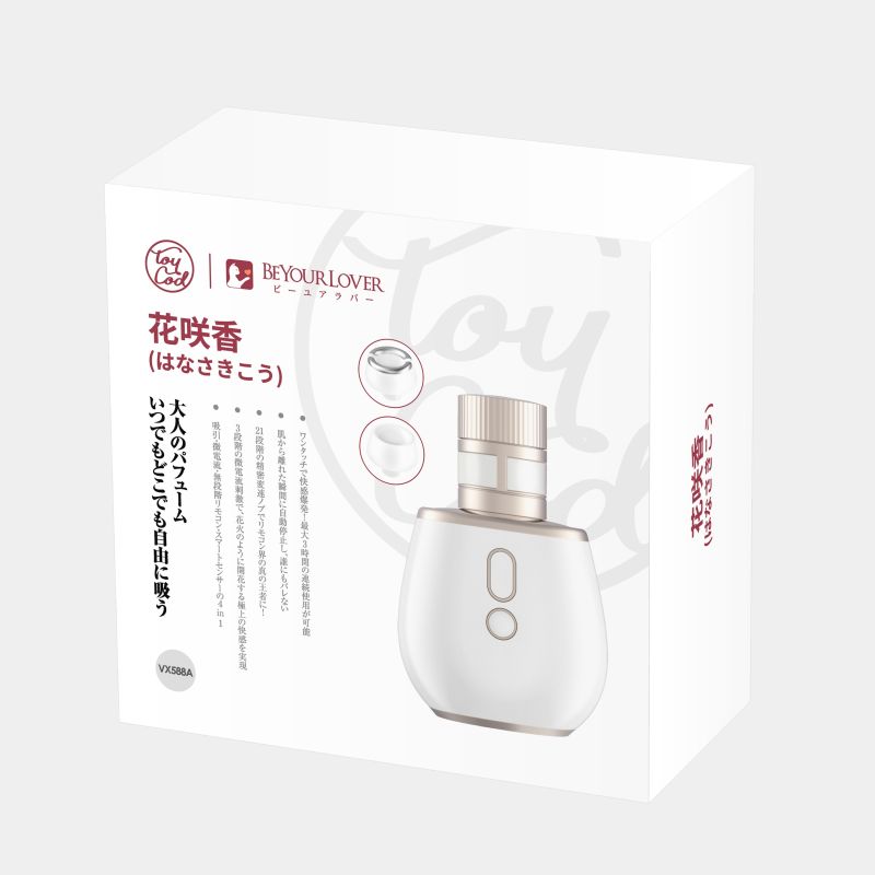 Стимулятор у вигляді парфумів BeYourLover Aromia з вакуумом та мікрострумами, кремовий вид 10