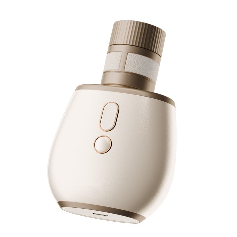 Стимулятор в виде духов BeYourLover Aromia с вакуумом и микротоками, кремовый вид 4