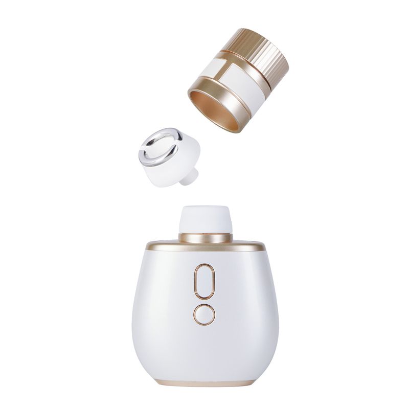 Стимулятор в виде духов BeYourLover Aromia с вакуумом и микротоками, кремовый вид 2