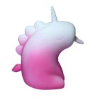 Стимулятор клитора с длинным вращающимся язычком UNIVIBE Единорог, 10 режимов, градиент бело-розовый вид 8