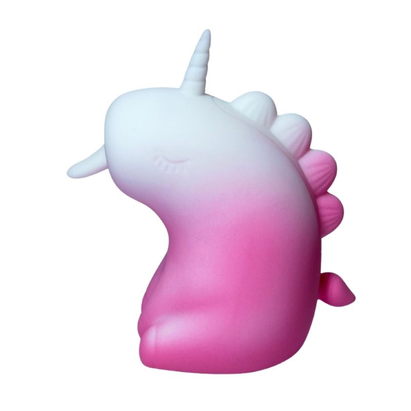 Стимулятор клитора с длинным вращающимся язычком UNIVIBE Единорог, 10 режимов, градиент бело-розовый вид 4