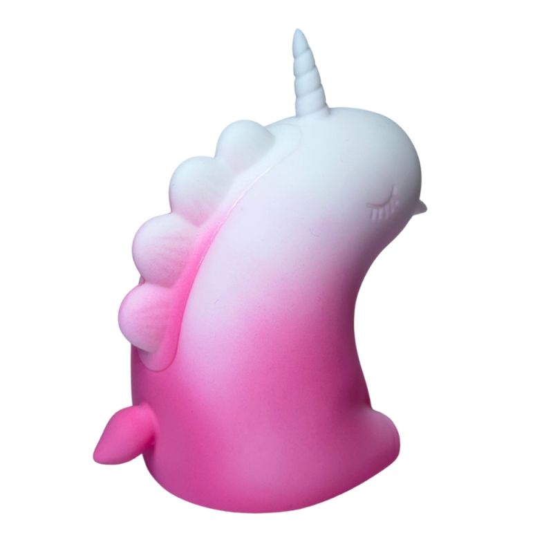 Стимулятор клітора з довгим обертовим язичком UNIVIBE Єдиноріг, 10 режимів, градієнт біло-рожевий вид 7