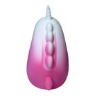 Стимулятор клитора с длинным вращающимся язычком UNIVIBE Единорог, 10 режимов, градиент бело-розовый вид 6