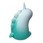 Стимулятор клітора з пульсацією UNIVIBE Єдиноріг, 5 режимів, градієнт біло-зелений вид 8