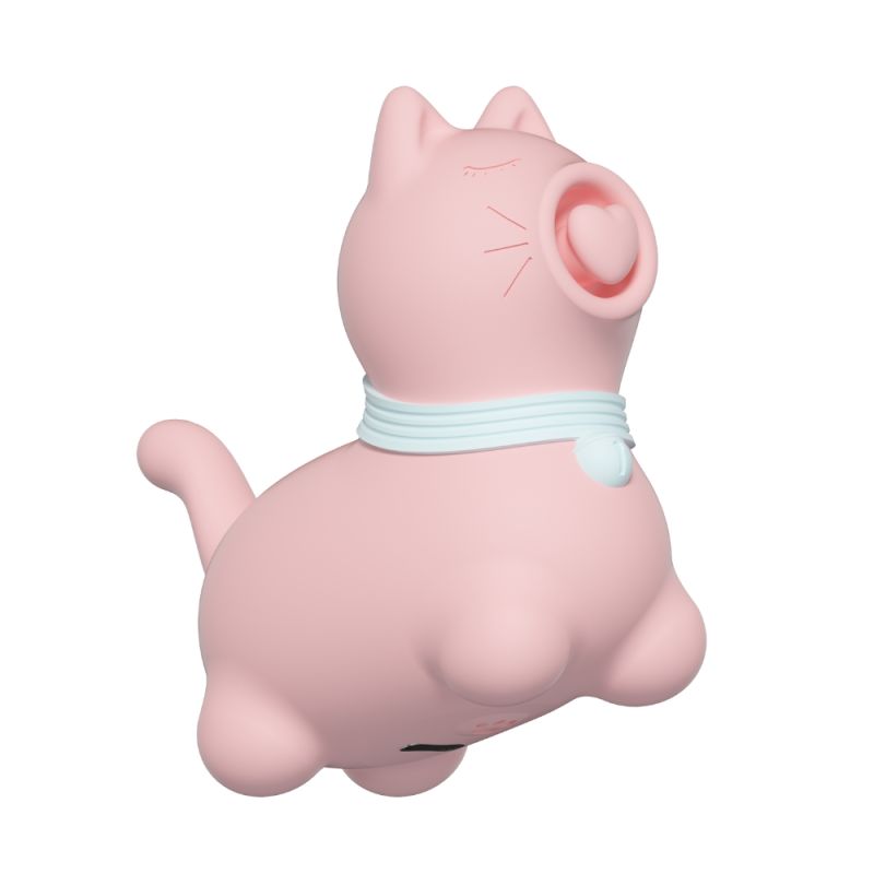 Стимулятор клитора с пульсацией UNIVIBE Котик, 5 режимов, розовый вид 11